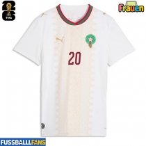 Marokko Ayoub El Kaabi #20 Auswärtstrikot Frauen WM 2026 Kurzarm